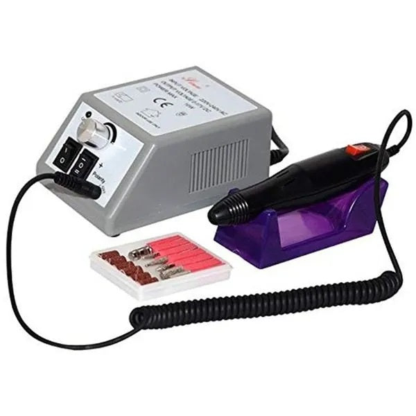 Freza electrica unghii profesionala Sina Mercedes 2000, Reglaj Viteza, Sens Rotatie, Set Capete Slefuire, Kit Complet pentru Manichiura si Pedichiura