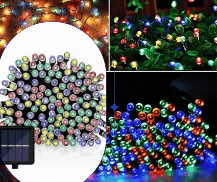 Lichidare de stoc: Decoratiune cu Incarcare Solara, 50 metri, 500 led - Multicolora