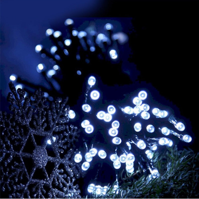 Lichidare de stoc : Decoratiune Solara pentru Exterior IP44, 1000 led-uri, 100m, liniara - Alb Rece