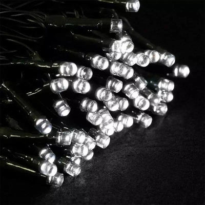 Set 2 x Decoratiune cu Incarcare Solara, 50 metri, 500 led - Alb Rece