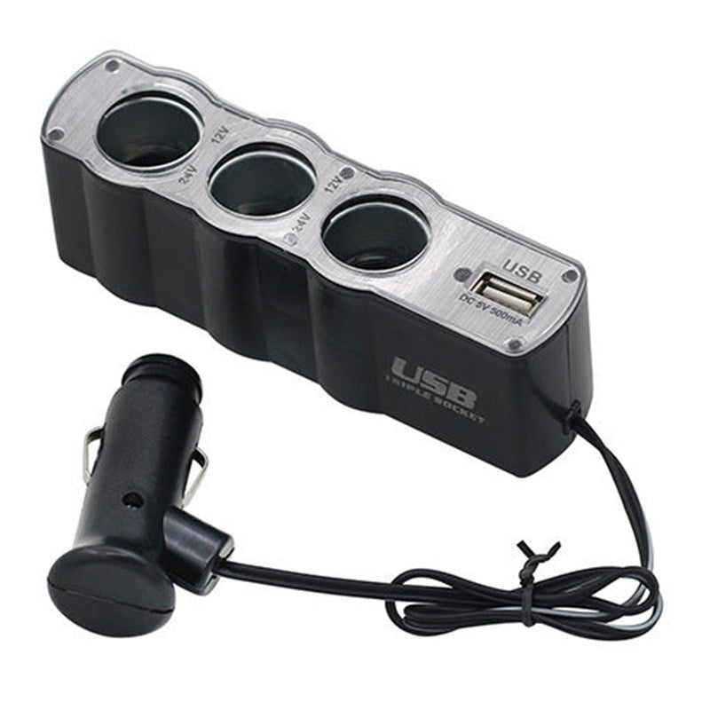 Pachetul condusului sigur - Camera auto DVR HD 1080p cu display de 2.4 inch + Kit pentru repararea caroseriei auto (Pops-a-Dent) + Priza tripla cu USB pentru auto