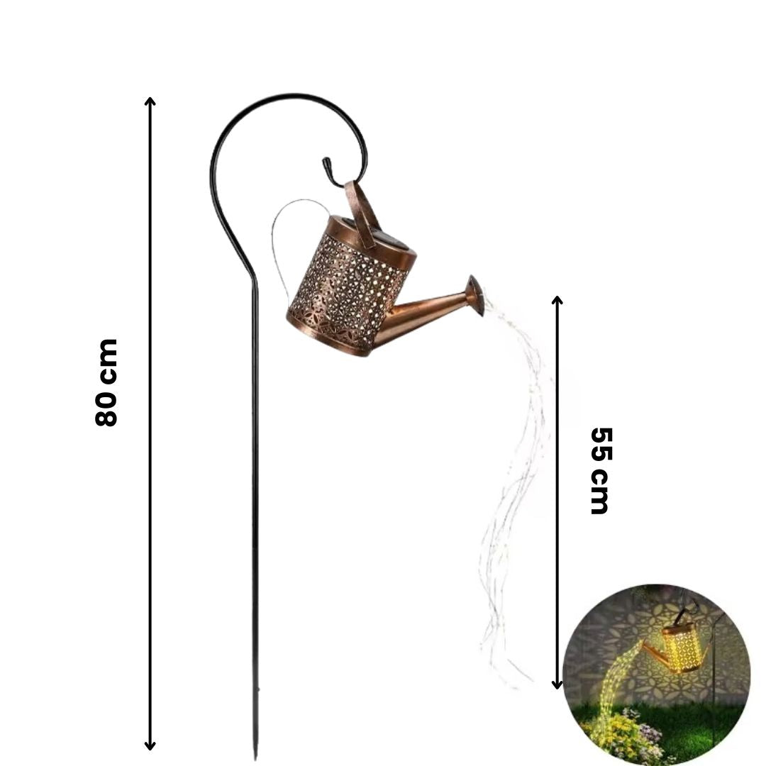 Lampa Solara Gradina Tip Stropitoare LED, Decor Exterior cu Efect Lumini Cascada, 80 cm, Iluminare Ambientala pentru Curte, Terasa sau Alee