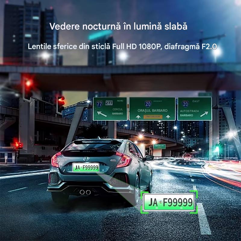 Camera Auto 3 in 1 Premium, Full HD 1080P, Tripla Inregistrare Fata Interior Spate, Night Vision, G-Sensor, Siguranta Completa in Trafic