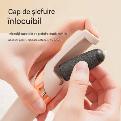 Pila Electrica pentru Calcaie, Indepartare Bataturi și Piele Intarita, Reincarcabil, Design Elegant Roz