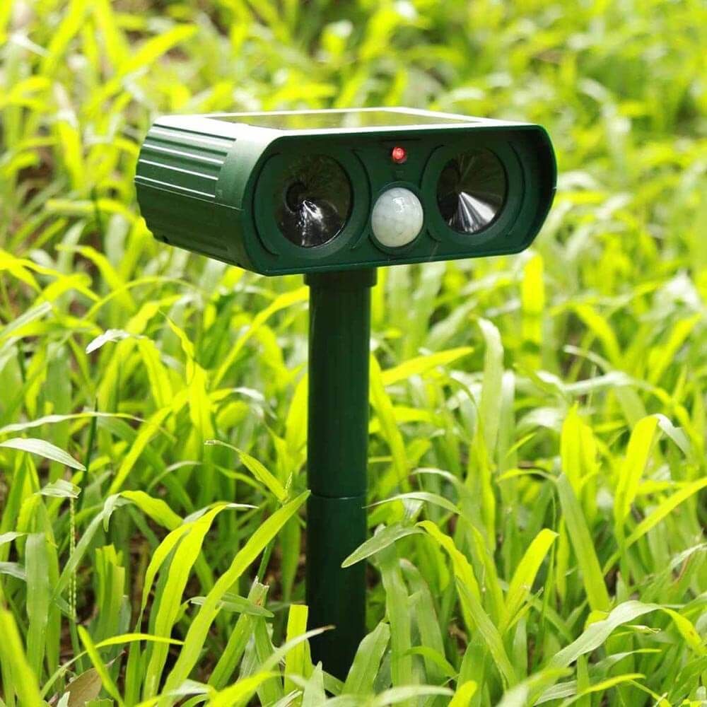 Dispozitiv Anti Daunatori Solar cu Ultrasunete , Repeller pentru Animale si Pasari, Rezistent la Apa, Protectie Gradina