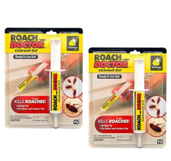 Set 3 x Gel Profesional Roach Doctor Anti Gandaci, Formula Concentrata cu Aplicare Precisa, Solutie Eficienta pentru Interior si Exterior
