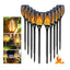 Set 8 x Lampa Solara Tip Torta cu Efect Flacara, Iluminare LED, Rezistente la Apa, Design Decorativ pentru Gradina si Alei