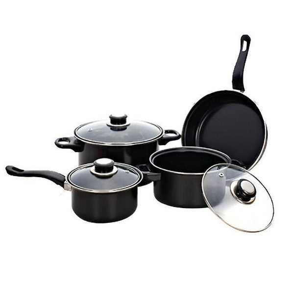Set de Gătit 13 Piese – Oale cu Capace și Ustensile din Silicon, Rezistente la Căldură, Antiaderente și Perfecte pentru Gătit Fără Griji