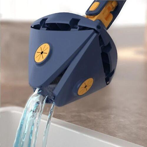Mop Triunghiular CleanMaster cu Rotire 360° – Cap Reglabil, Microfibra Absorbanta, Ideal pentru Colturi si Sub Mobila
