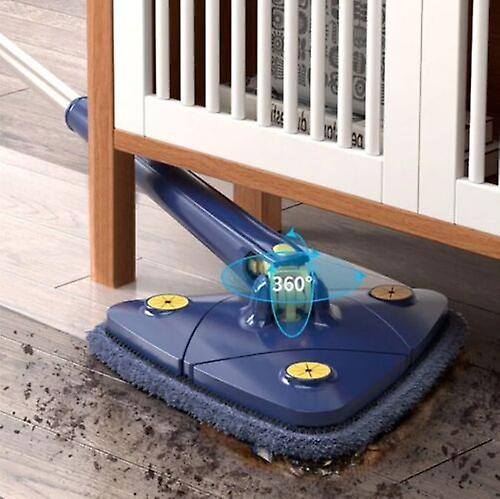 Mop Triunghiular CleanMaster cu Rotire 360° – Cap Reglabil, Microfibra Absorbanta, Ideal pentru Colturi si Sub Mobila