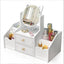 Organizator Cosmetice cu Oglinda si Sertare, Suport Machiaj Multifunctional, Design Elegant Alb, 40 x 20 cm