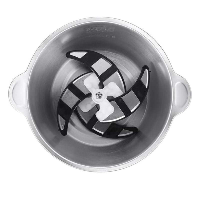 Tocator Electric 1000W, Bol Inox 3 Litri, 4 Lame din Otel Inoxidabil, Motor Puternic, Ideal Carne, Legume si Fructe, Usor de Curatat