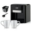 Espressor Cafea RAF 1000W cu 2 Cani,  Filtru Reutilizabil, Sistem Anti-Picurare, Protectie Supraincalzire, Preparare Rapida Cafea Macinata