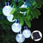 Set 2 x Decoratiune cu Incarcare Solara, 5 Metri, 30 Globulete - Alb Rece