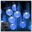 Decoratiune cu Incarcare Solara, 5 Metri, 30 Globulete - Albastru