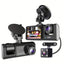 Camera Auto 3 in 1 Premium, Full HD 1080P, Tripla Inregistrare Fata Interior Spate, Night Vision, G-Sensor, Siguranta Completa in Trafic