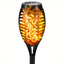 Set 8 x Lampa Solara Tip Torta cu Efect Flacara, Iluminare LED, Rezistente la Apa, Design Decorativ pentru Gradina si Alei