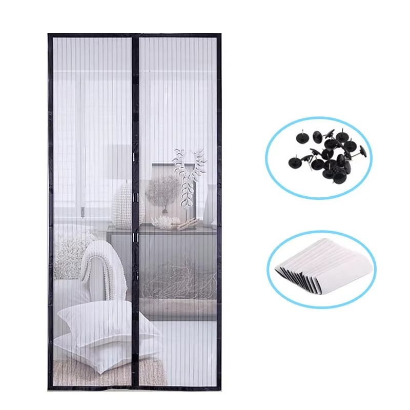 Plasa Anti-Insecte Magnetica pentru Usa, Inchidere Automata, Montaj Rapid, Protectie Impotriva Tantari si Insecte