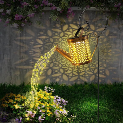 Lampa Solara Gradina Tip Stropitoare LED, Decor Exterior cu Efect Lumini Cascada, 80 cm, Iluminare Ambientala pentru Curte, Terasa sau Alee