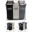 Cos Rufe Pliabil 3 Compartimente, Organizator Laundry Dark/Light/Color, Cadru Metalic Stabil, 95L
