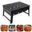 Gratar Portabil Pliabil din Otel, 35 x 27 cm, Compact si Usor de Transportat, Ideal pentru Camping, Picnic si Gradina