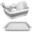Scurgator Vase Pliabil cu Tavita de Scurgere, Organizator Bucatarie Compact, Suport Tacamuri si Farfurii, Design Economisire Spatiu