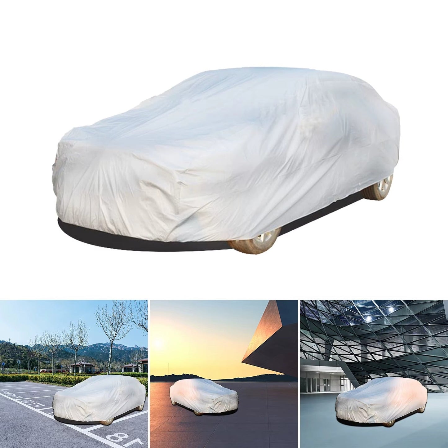 Husa Protectie Auto XL Impermeabila, Rezistenta UV, Anti Praf, Anti Zgarieturi, pentru Exterior si Interior, Protectie Completa Masina