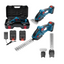 Foarfeca Electrica pentru Tuns Iarba si Gard Viu cu 2 Baterii 48V, Acumulator Li-Ion, 2 Lame, Unghi Reglabil 90°, Set Complet cu 2 Baterii si Incarcator