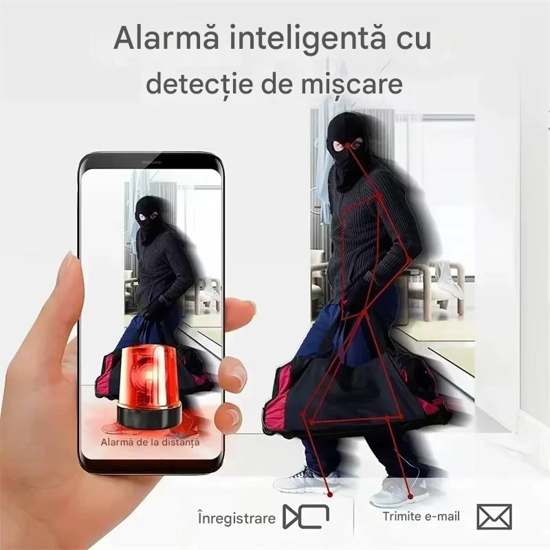 Set 3 x Mini Camera Spion Wireless Full HD 1080P, Mini Camera WiFi 360°, Detectie Miscare, Night Vision, Suport Card, Monitorizare Telefon, Baterie Reincarcabila