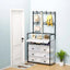Organizator Hol cu Cuier si Dulap Pantofi, 4 Sertare, Raft Depozitare, Structura Metalica, 169x57x35 cm