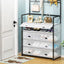 Organizator Hol cu Cuier si Dulap Pantofi, 4 Sertare, Raft Depozitare, Structura Metalica, 169x57x35 cm