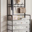 Organizator Hol cu Cuier si Dulap Pantofi, 4 Sertare, Raft Depozitare, Structura Metalica, 169x57x35 cm
