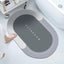 Covor Antiderapant Baie Oval, Material Absorbant, Uscare Rapida, Anti Alunecare, Design Modern Bathroom, 60 cm x 40 cm