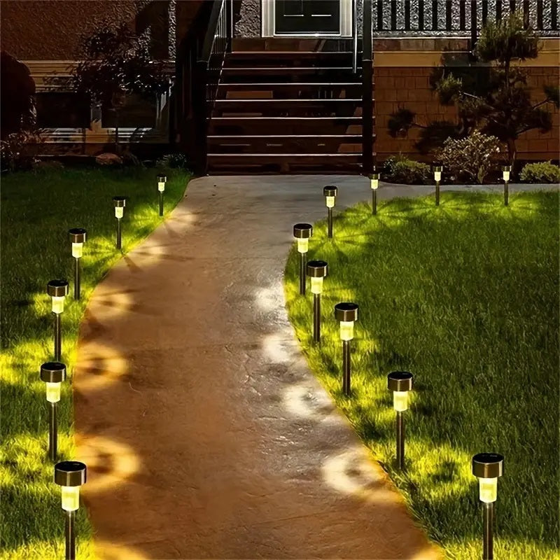 Set 10 x lampa solara LED gradina tip Tarus– iluminat Exterior Solar, Rezistenta la Apa, Lumina Automata, Decor Curte, Gazon, Terasa