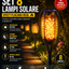 Set 8 x Lampa Solara Tip Torta cu Efect Flacara, Iluminare LED, Rezistente la Apa, Design Decorativ pentru Gradina si Alei