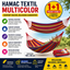 Set 2 x Hamac Textil Multicolor 180x80 cm, Rezistent si Confortabil, Ideal pentru Gradina, Camping si Relaxare in Aer Liber