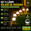 Set 5 x Lampa Solara LED Gradina tip Glob – Iluminat Exterior Premium fara Cabluri, Rezistenta la Apa, Lumina Ambientala Automata
