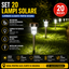 Set 20 x lampa solara LED gradina tip Tarus– iluminat Exterior Solar, Rezistenta la Apa, Lumina Automata, Decor Curte, Gazon, Terasa