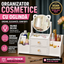 Organizator Cosmetice cu Oglinda si Sertare, Suport Machiaj Multifunctional, Design Elegant Alb, 40 x 20 cm