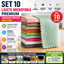 Set 10 Lavete Microfibra Premium, Super Absorbante, Reutilizabile, pentru Bucatarie, Baie si Suprafete Diverse