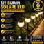 Set 6 x Lampa Solara LED Gradina tip Glob – Iluminat Exterior Premium fara Cabluri, Rezistenta la Apa, Lumina Ambientala Automata