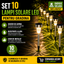 Set 10 x lampa solara LED gradina tip Tarus– iluminat Exterior Solar, Rezistenta la Apa, Lumina Automata, Decor Curte, Gazon, Terasa