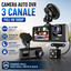 Camera Auto 3 in 1 Premium, Full HD 1080P, Tripla Inregistrare Fata Interior Spate, Night Vision, G-Sensor, Siguranta Completa in Trafic