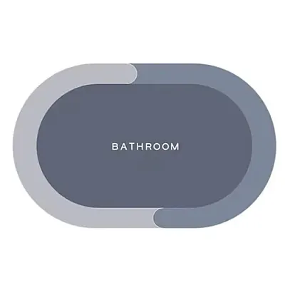 Covor Antiderapant Baie Oval, Material Absorbant, Uscare Rapida, Anti Alunecare, Design Modern Bathroom, 60 cm x 40 cm