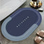 Covor Antiderapant Baie Oval, Material Absorbant, Uscare Rapida, Anti Alunecare, Design Modern Bathroom, 60 cm x 40 cm