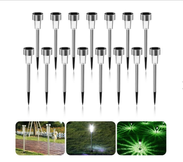 Set 10 x lampa solara LED gradina tip Tarus– iluminat Exterior Solar, Rezistenta la Apa, Lumina Automata, Decor Curte, Gazon, Terasa