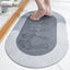 Covor Antiderapant Baie Oval, Material Absorbant, Uscare Rapida, Anti Alunecare, Design Modern Bathroom, 60 cm x 40 cm