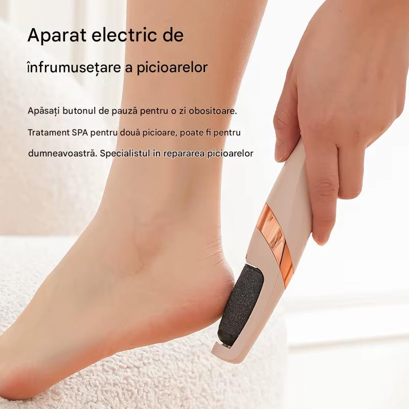 Pila Electrica pentru Calcaie, Indepartare Bataturi și Piele Intarita, Reincarcabil, Design Elegant Roz