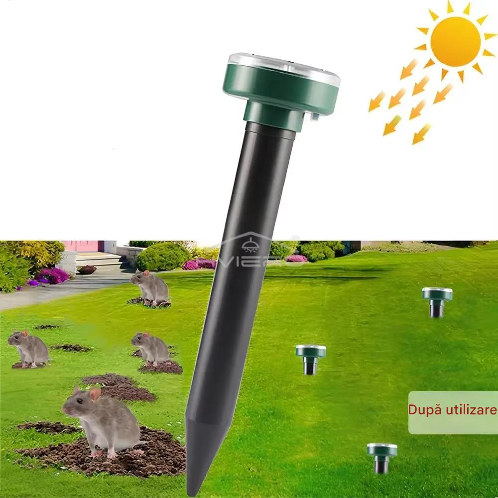 Set 4 x Aparat Solar Anti Cartite si Rozatoare – Dispozitiv Ultrasonic Gradina, Repelent Daunatori, Protectie Gazon, Curte, Fara Chimicale