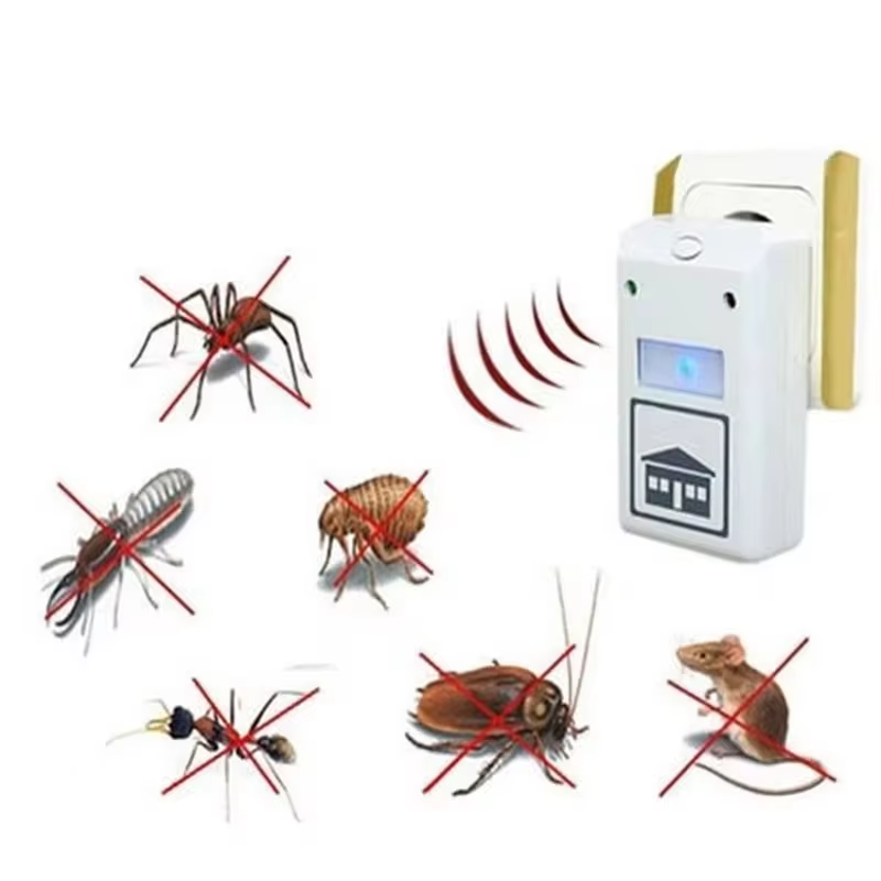 Set 2 x Aparat Anti Daunatori cu Ultrasunete Pest Repeller , Anti Soareci, Gandaci si Tantari
